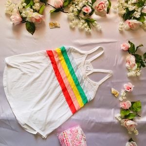 Xs So Rainbow Strap Tee womens